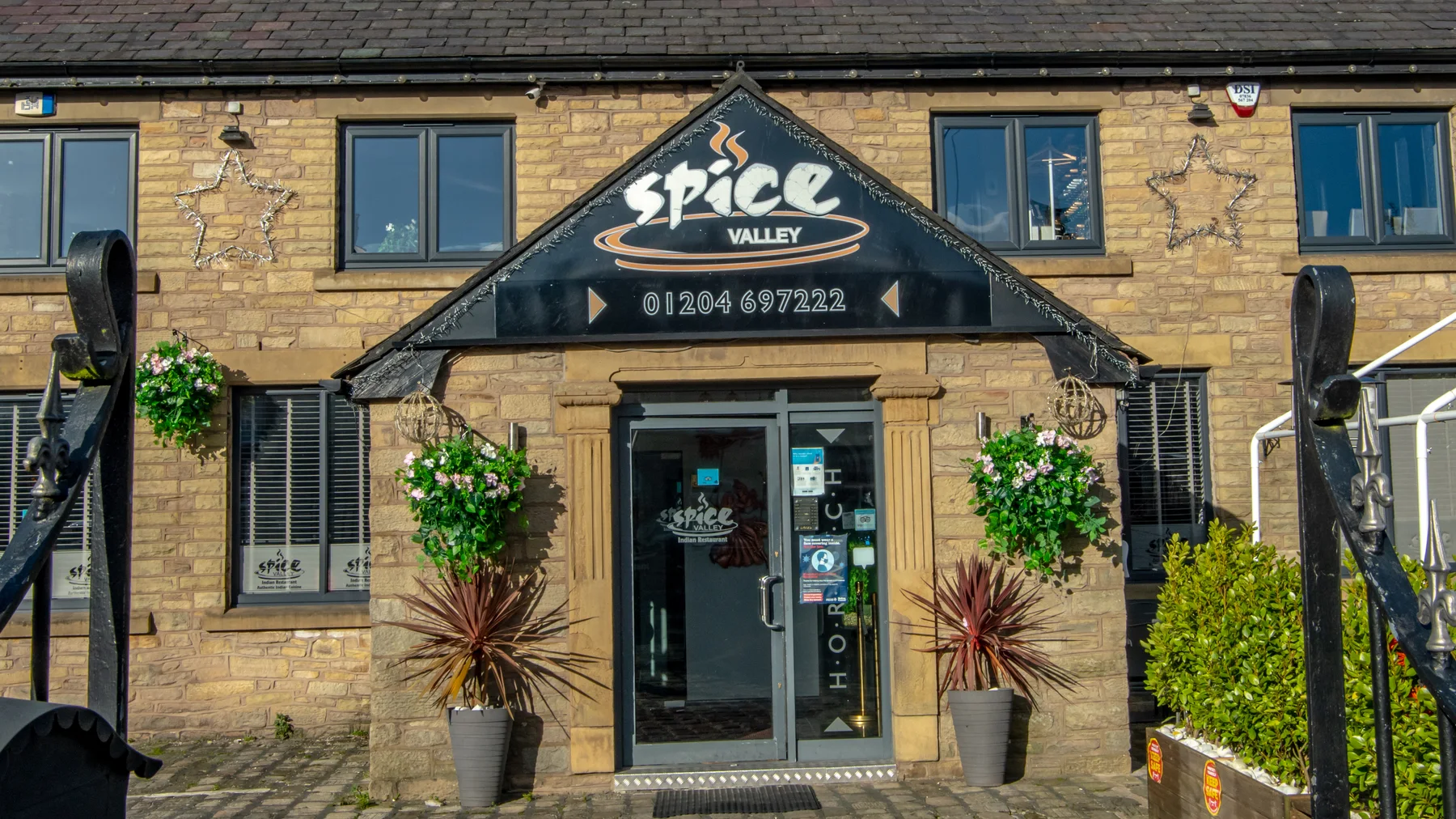 Artificial hanging baskets installed at Spice Valley